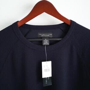 New Bloomingdale's Crewneck Sweater Textured Navy Blue XL